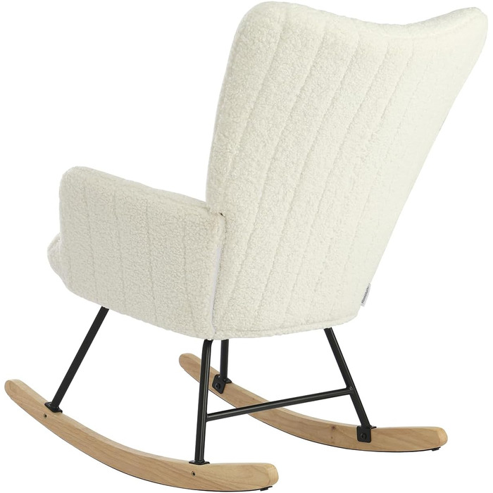 Крісло-гойдалка Vielllliving для спальні, 150 кг, темно-сірий (бежевий), 93x84x55.5 см