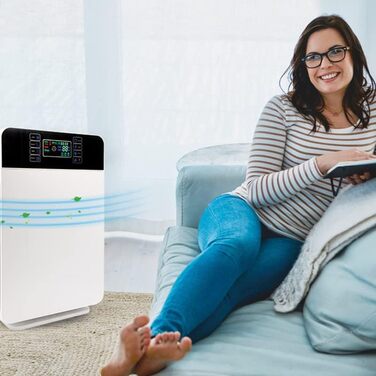 Повітряочисник Livington AirPurifier для кімнат до 30 м² – для алергіків, проти пилу, пилку та шерсті тварин, з автоматичним режимом та таймером