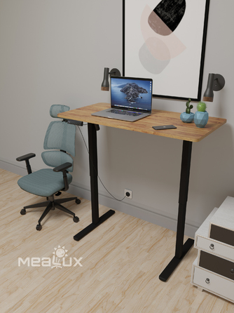 Стіл Mealux PowerDesk Lite Mahogany з електрорегулюванням висоти (арт. EVO-201 Lite Mahogany/B)