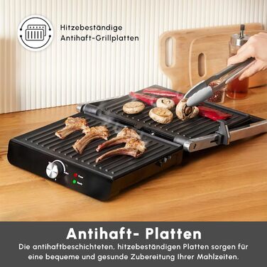 Тостер-контактний гриль Karaca Toastmaster Inox, чорний, 4-х місний, з антипригарним покриттям