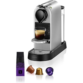 Кавомашина Nespresso Krups CitiZ XN741B, срібна: автоматична, 1260 Вт, 1 л резервуар