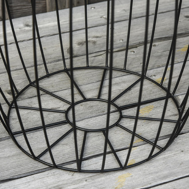 Outsunny Side Tables Набір з 3 металевих кошиків в ретро стилі натуральний+чорний 3 розміри