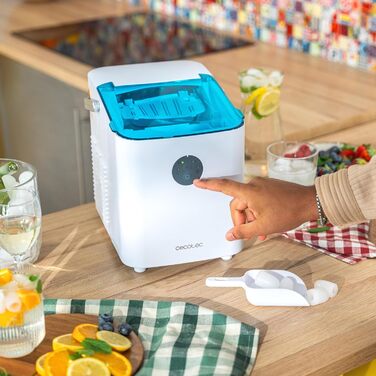 Машина для льоду Cecotec Chillin' Ice 1200 Go, 12 кг/день, 120 Вт, 2 розміри кубиків, швидке заморожування (6-8 хв)