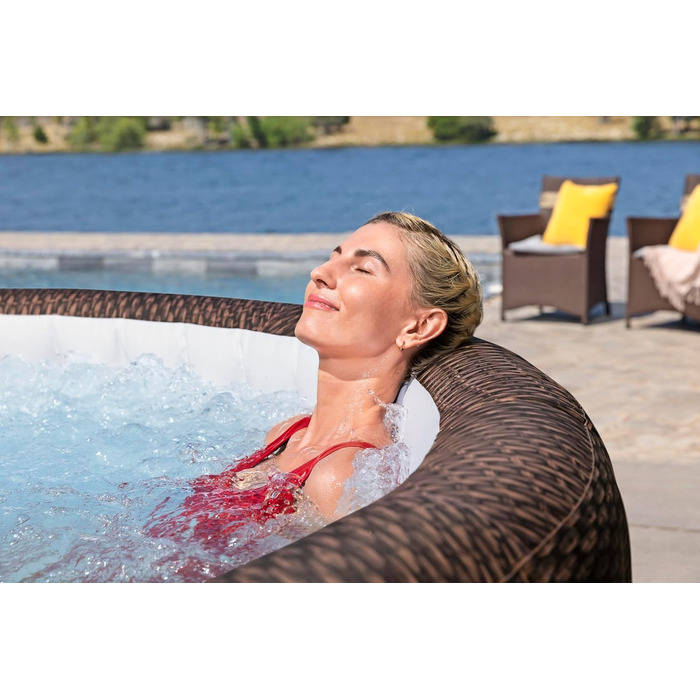 Надувний гідромасажний басейн-джакузі Bestway Bali AirJet XXL з Wi-Fi керуванням, овальний, 270 x 180 x 71 см