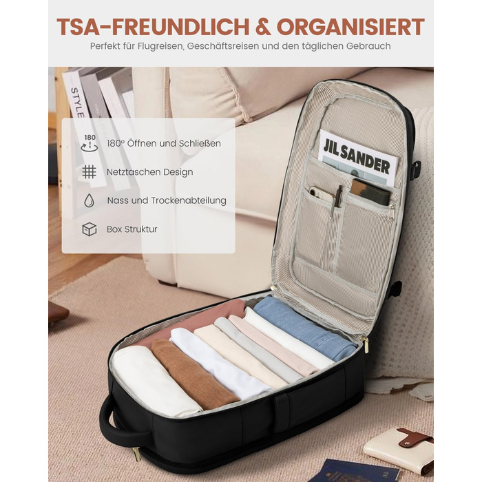 Рюкзак для ручної поклажі LOVEVOOK 40L, для ноутбука 17