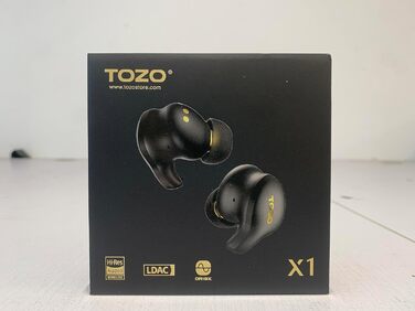 Навушники TOZO X1, бездротові, гібридний драйвер, LDAC Hi-Res, шумозаглушення ANC, чорний