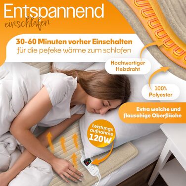 Електрична грілка KESSER® з плюшу 160x120 см, антрацит, з таймером, 7 температурних режимів, пральна до 40°C, цифровий дисплей, сертифікат TÜV SÜD GS