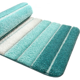 Килимок DEXI для ванної кімнати нековзний килимок для ванної килимок для ванної вбираючий м'який можна прати в пральній машині для ванної кімнати ,(40 х 60 см, зелений)