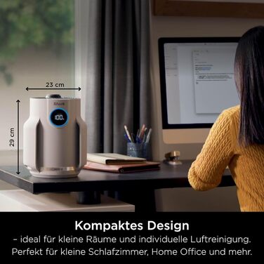 Повітряний фільтр Shark NeverChange HP150EU: для кімнат до 60 м², HEPA-фільтр на 5 років, уловлює 99,97% алергенів, авто-режим, тиха робота, LED-дисплей, білий