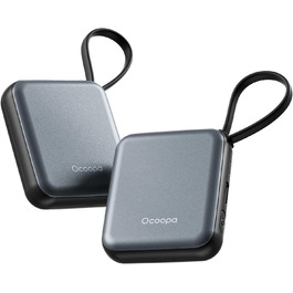 Електричні грілки для рук OCOOPA 2 шт., 3 режими нагріву, швидкий нагрів, 4000mAh, перезаряджаються USB, для жінок, зимові outdoor, сірі