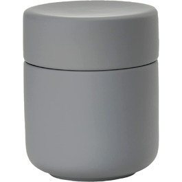 Косметична банка Zone Denmark Ume, керамічна коробка для зберігання з кришкою, діаметр 8,3 см, Висота 10,3 см, (сірий)