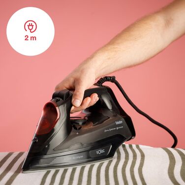 Праска з парою Solac Solution PV2490: 3000W, 200г/хв, керамічна підошва, антинакип, самоочищення, 290мл