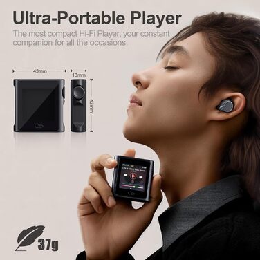 MP3-плеєр SHANLING M0s 2-в-1 Hi-Fi DAC, портативний аудіоплеєр з Bluetooth 5.0, SD до 2 ТБ, 3.5 мм/Type-C, для телефону, планшета, ноутбука, ПК