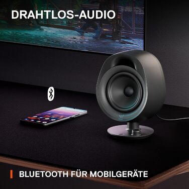 SteelSeries Arena 7 - 2.1-канальна акустична система для геймінгу, чорний, USB, Bluetooth, Aux, оптичний кабель