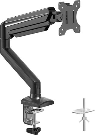 Кріплення для монітора Suptek MD01A: регульована підставка для моніторів 13-32 дюймів (до 9 кг) з газовою пружиною, 360° обертання, VESA 75x75/100x100 mm, чорний