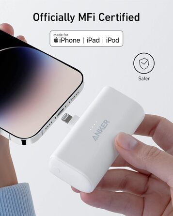 Сертифікація MFi, штекер Lightning, для iPhone 14/13/12 (синій), 621 Powerbank 5,000 mAh