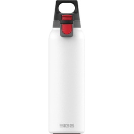 Термальна пляшка Sigg Hot & Cold one Light(0,55 л), екологічно чиста і ізольована пляшка для пиття для походів, одноручна відкрита Термальна пляшка з нержавіючої сталі 18/8 (White)