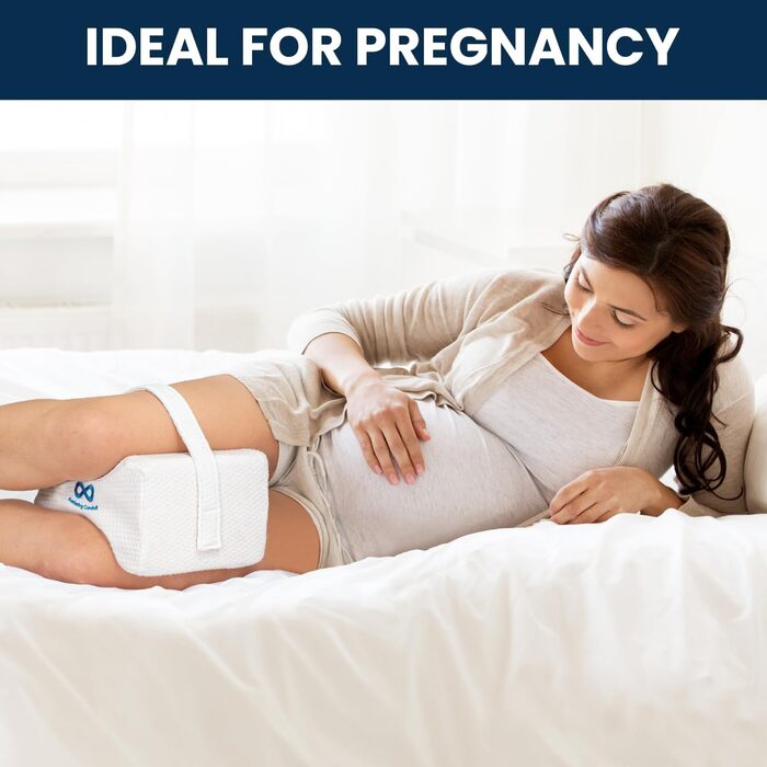 Подушка для ніг Everlasting Comfort - для комфорту в області стегна, спини та коліна. Keilkissen (клиноподібна подушка) для тих, хто спить на боці, з регульованим ремінцем та знімним чохлом