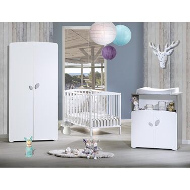 Дитяча комод Baby Price New Leaf з 2 шухлядами та великою пеленальною пеленою