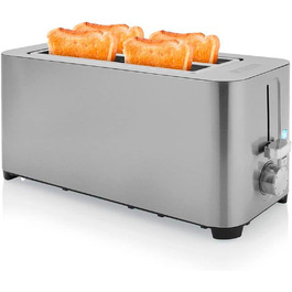 Сталевий тостер Princess 142402 2 довгий слот - 7 регульованих рівнів - 1400 Вт 4 тости з довгим слотом