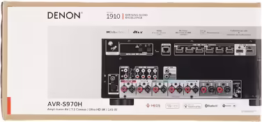Denon AVR-S970H AV-ресівер 7.2, Hi-Fi підсилювач з Dolby Atmos, DTS:X, 8K HDMI, Bluetooth, Wi-Fi, AirPlay 2, HEOS, Alexa, чорний