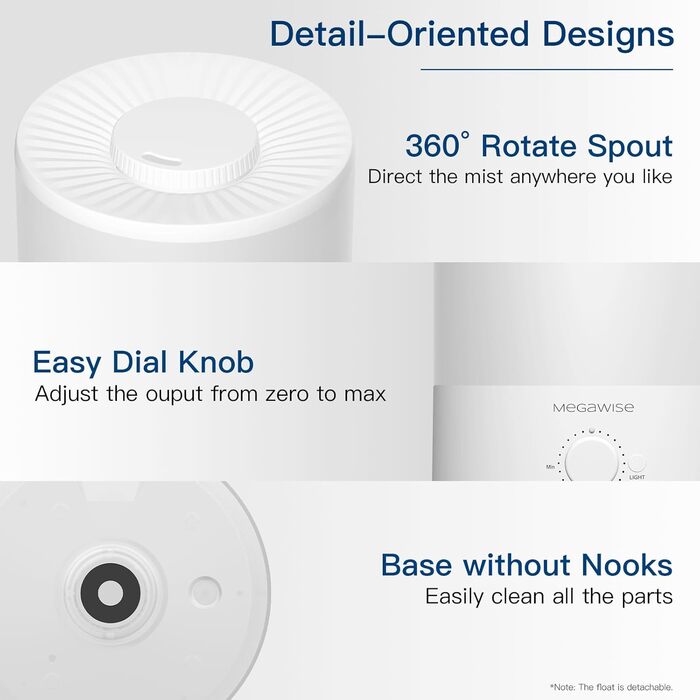 Набір з 2 ультразвукових зволожувачів повітря H1-XIT по 2л, з верхнім наповненням та нано-розпиленням, синій колір, для дитячої кімнати та вітальні