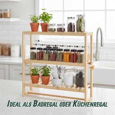 Поличка для ванної кімнати Relaxdays з тримачем для рушників