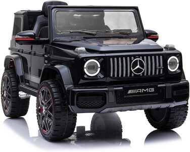 Дитячий електромобіль Mercedes G-Class 12V RIRICAR, чорний, з пультом керування