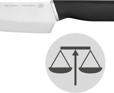 Набір ножів WMF Kineo з підставкою (6 предметів), Made in Germany: 4 ножі, кухоні кусачки, бамбукова підставка, Performance Cut, сталь Messerblock Asia