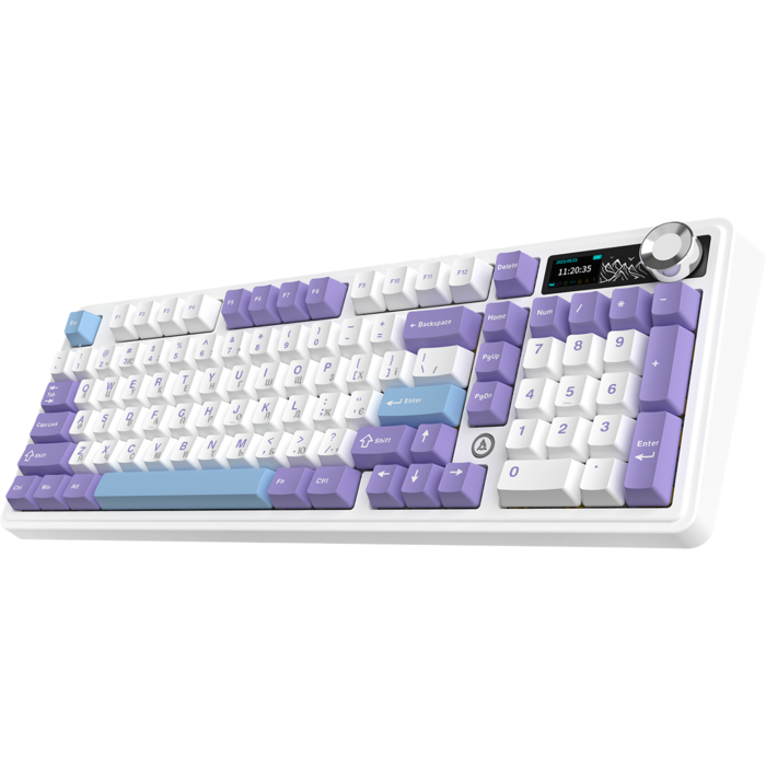 Бездротова механічна клавіатура Ajazz AK980 V2 Gift Switch V2 Purple White Blue (AK980-V2-G-PWB)