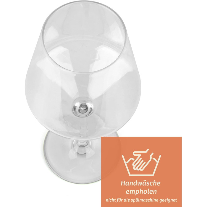 Бокали для білого вина Moritz Milano 460 мл, 2 шт. з полікарбонату, неб'ються, прозорі