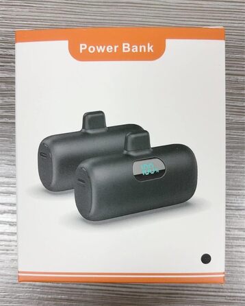 Міні Power Bank 5000 мАг, швидка зарядка 15 Вт PD, LCD дисплей, сумісний з iPhone 14/13/12/11/X/8