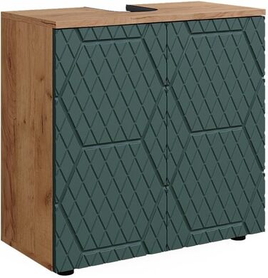 Підставка під раковину Vicco Grün/Goldkraft Eiche Irma, 60x59x30 см - шафка для ванної кімнати, 60 см