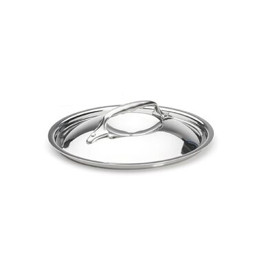Кришка з нержавіюючої сталі De Buyer з чавунною ручкою, діаметр 16 см, срібляста, 3709.16N