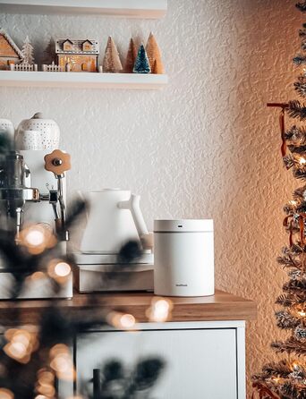 OUTPEAK Neo 2025 Kilo Auto-Vakuum-Kaffeedose: Вакуумний контейнер для кави OUTPEAK Neo 2025 Kilo, 1,5 л (500 г кавових зерен), з автоматичним вакуумуванням, нержавіюча сталь, для бариста, подарунок (великий, матовий чорний)