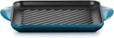 Гриль чавунний емальований Le Creuset, квадратний, 26 см, колір Морська сіль (темно-зелений)