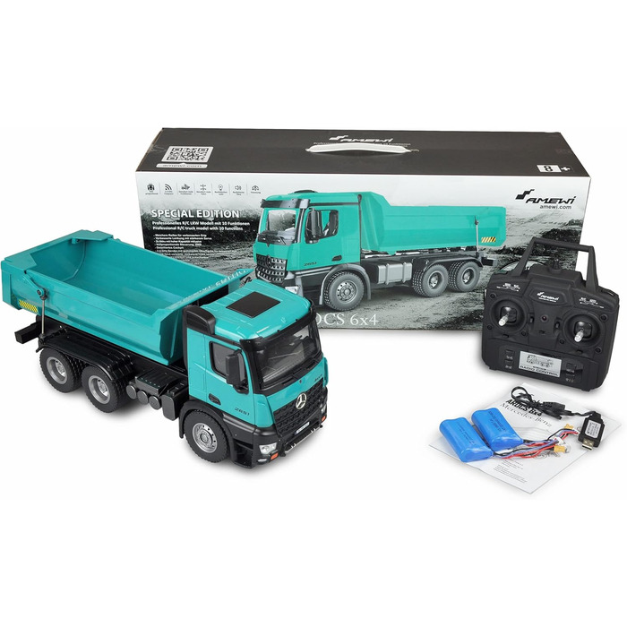 Модель автомобіля Mercedes-Benz Kipper PRO (Amewi 22533) 2.4GHz RTR, металевий кузов, бензиновий, з додатковим акумулятором