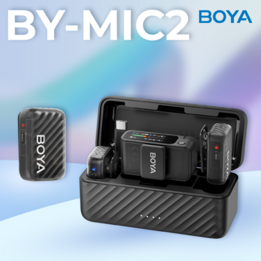 Бездротовий мікрофон BOYA MIC 2-02 Type-C/TRS Black