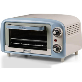 Міні-піч Ariete 3919 Vintage: 10 л, гриль, таймер, 230°C, подвійне скло, нержавіюча сталь, зелений (блакитний)