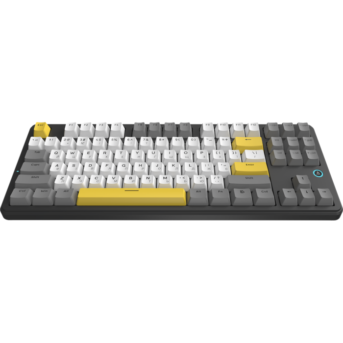 Дротова механічна клавіатура Ajazz AK870 V2 Flying Fish switches Black Grey Yellow (AK870-V2-FF-BGY)