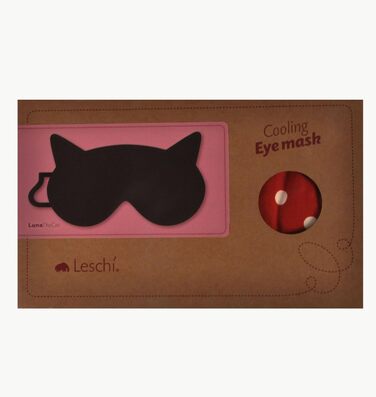 Маска для сну Leschi Sleep Mask Luna, чорна (Polka Dot Red / Midnight)