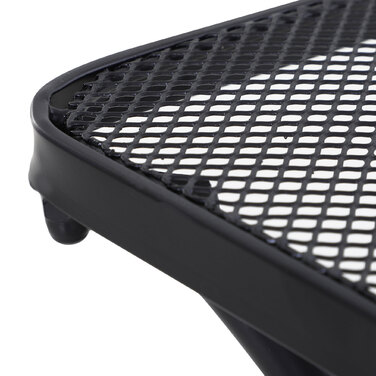Outsunny Side Table Чорний садовий стіл 45x45x50см Металевий балконний столик Журнальний столик для патіо та саду
