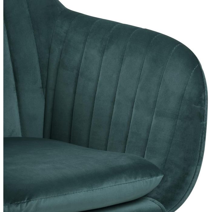 AC Design Furniture Стілець для їдальні Wendy, 57x61x83 см, смарагдовий/дуб, велюр/дуб, 1 шт.