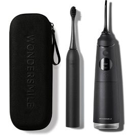 Електрична зубна щітка Wondersmile PRO - Перевірена TÜV, 4 режими, 60 днів роботи від акумулятора, чорний комплект для догляду за порожниною рота