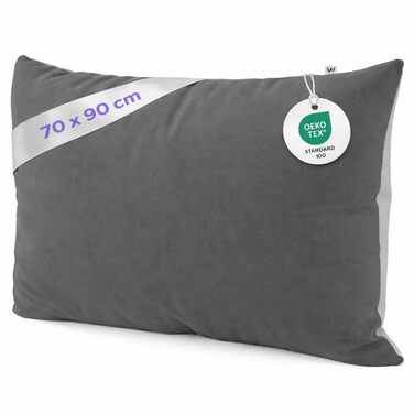 Комплект постільної білизни Wolkenfeld 135x200 см – сірий (світло-сірий/темно-сірий) – м'який, не потребує прасування, сертифікат ÖKO-TEX – мікрофібра, 1x простирадло 135x200 + 1x наволочка 80x80