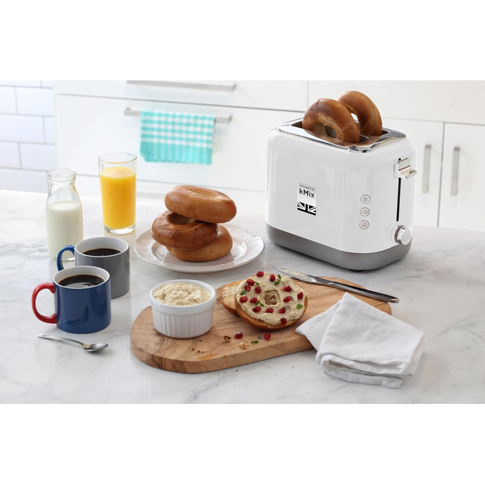 Тостер Kenwood kMix TCX751WH - 2 відділення, 900 Вт, Білий - Електричний тостер для дому