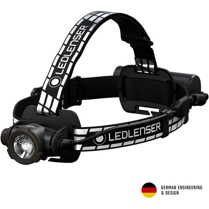 Налобний ліхтар Ledlenser H7R Signature, 1200 лм, LED, акумуляторний, водонепроникний IP67, фокусування, Bluetooth, USB-зарядка, для шолома, MTB, для туризму