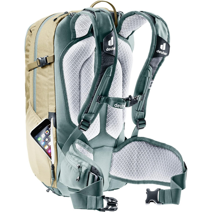 Жіночий велосипедний рюкзак Deuter Attack 18 SL з протектором, 18 л, колір Desert Sage