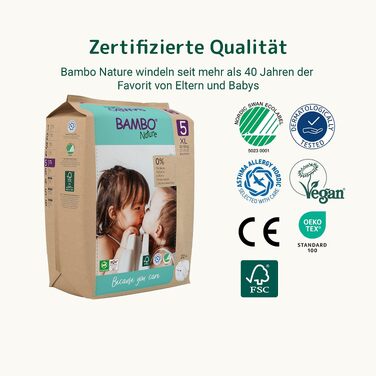 Дитячі підгузки Bambo Nature розмір 4 (7-14 кг), 144 шт. — Місячний бокс