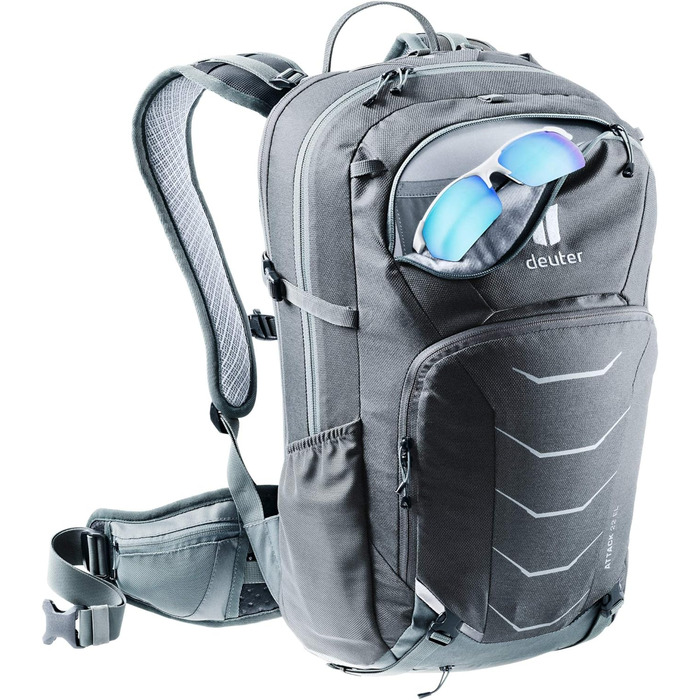 Велосипедний рюкзак Deuter Attack 22 EL з протектором, графітовий